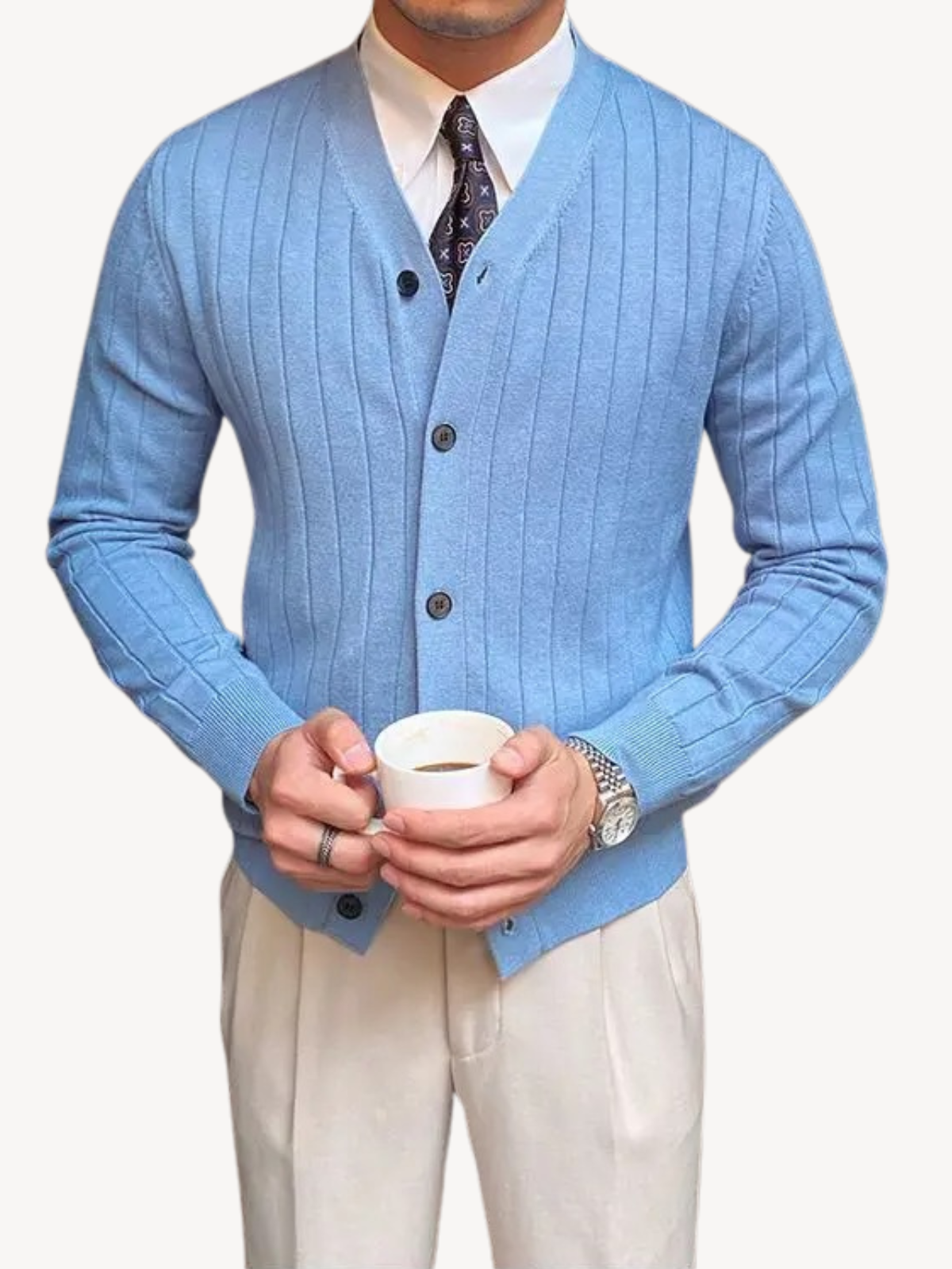 Andrew | Herren-Cardigan mit V-Ausschnitt