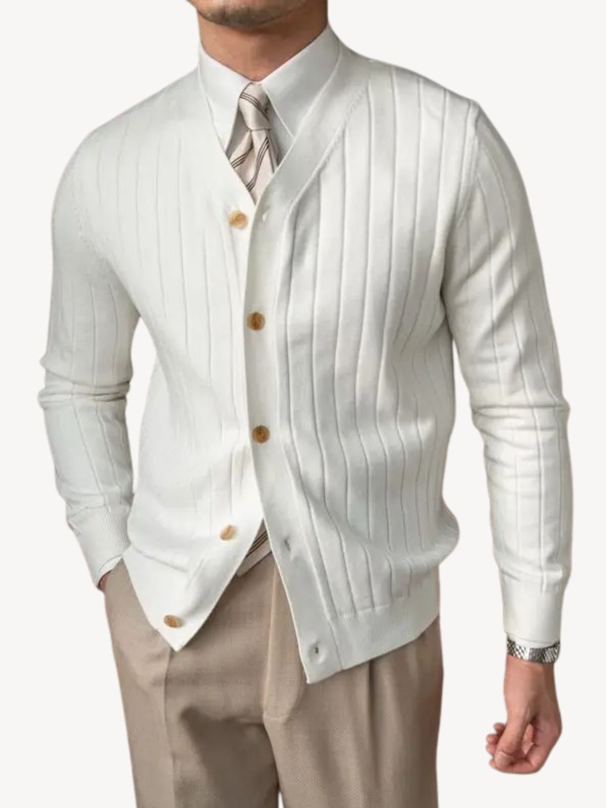 Andrew | Herren-Cardigan mit V-Ausschnitt